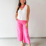 V - Neck Knitted Tank