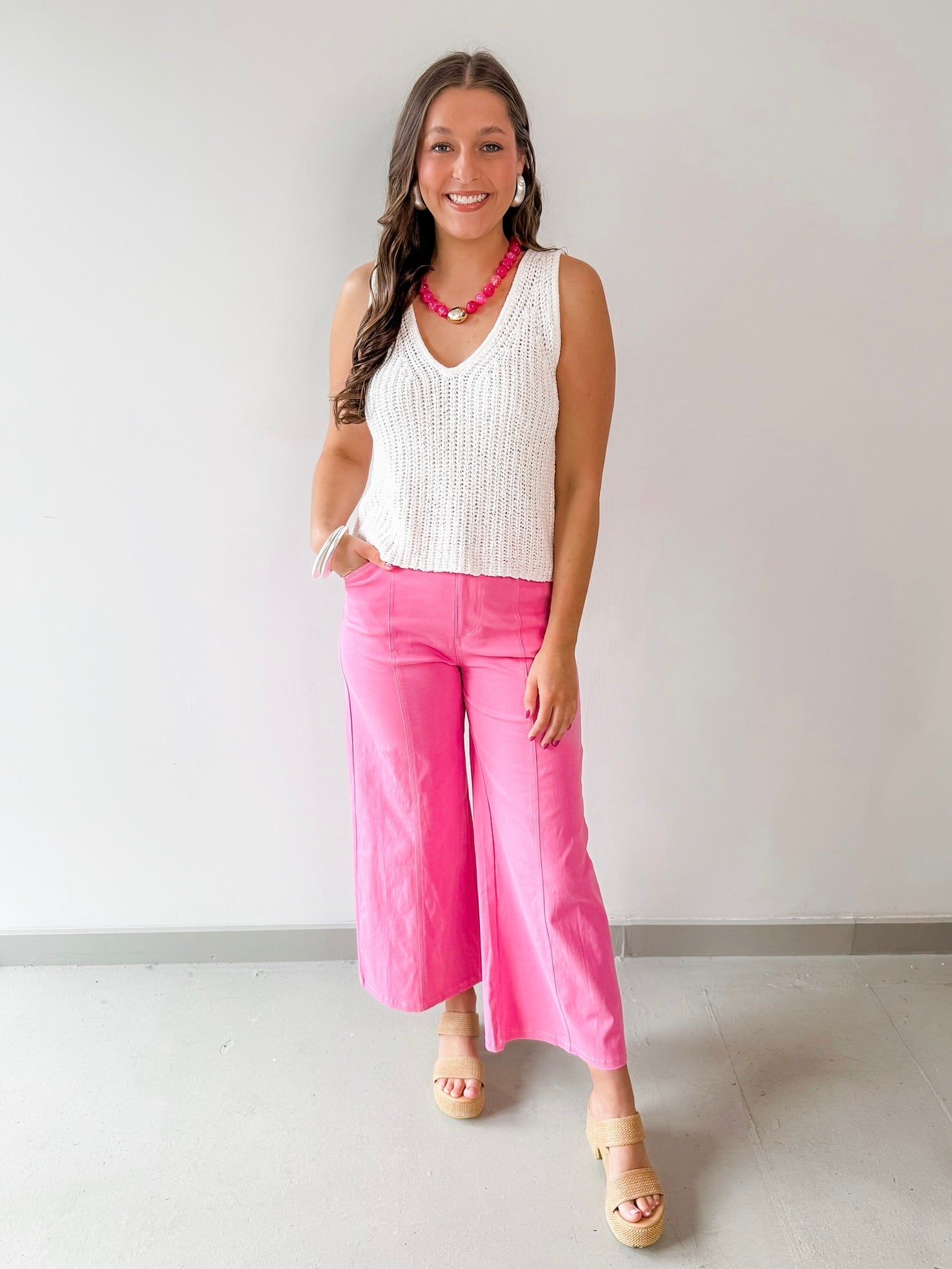 V - Neck Knitted Tank