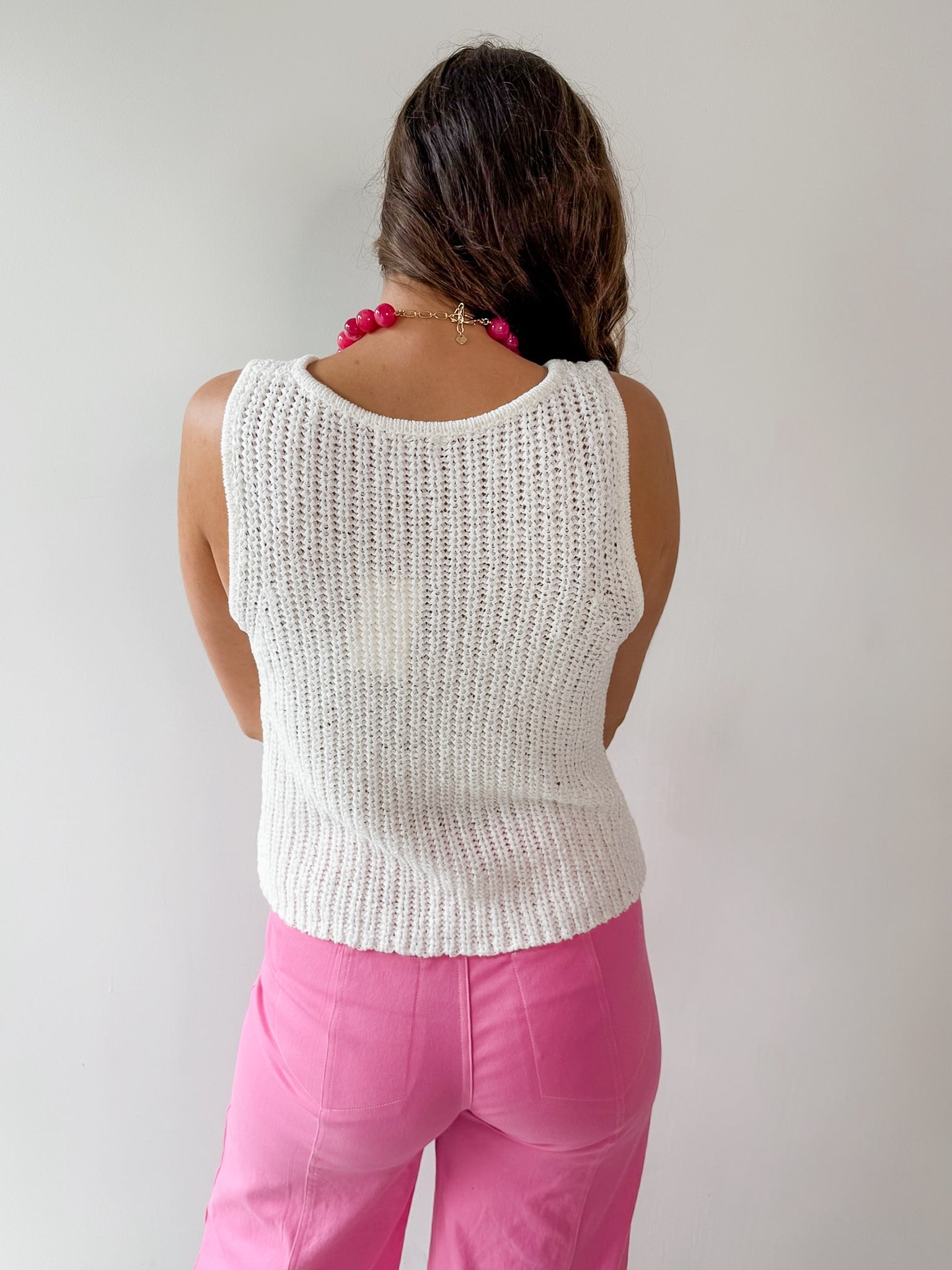 V - Neck Knitted Tank