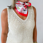 V - Neck Knitted Tank