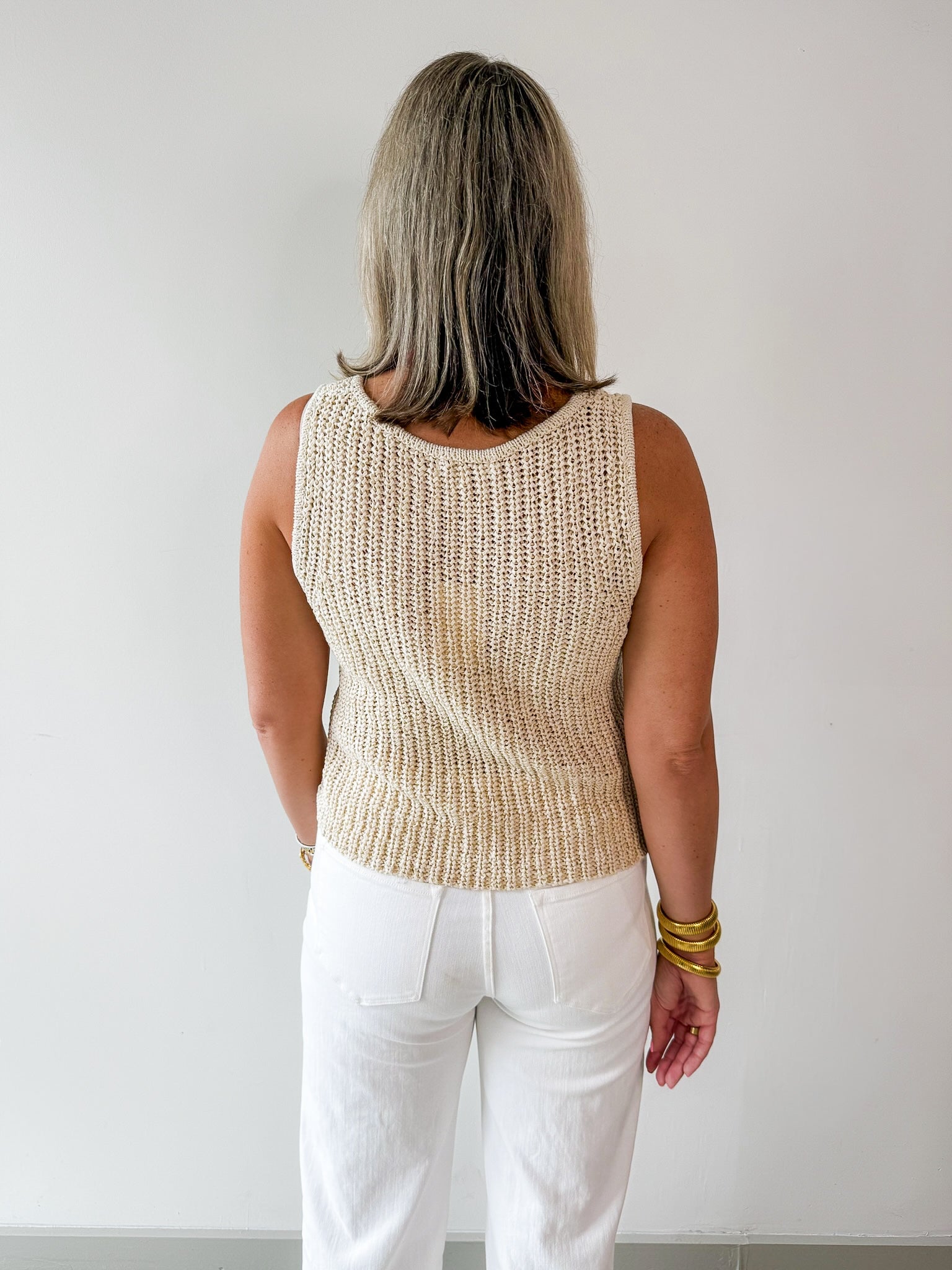 V - Neck Knitted Tank