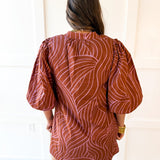 V Neck Tunic Dress - Cocoa