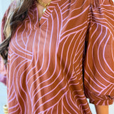 V Neck Tunic Dress - Cocoa