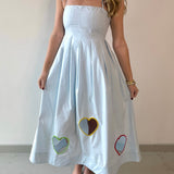Valentines Embroidered Heart Dress