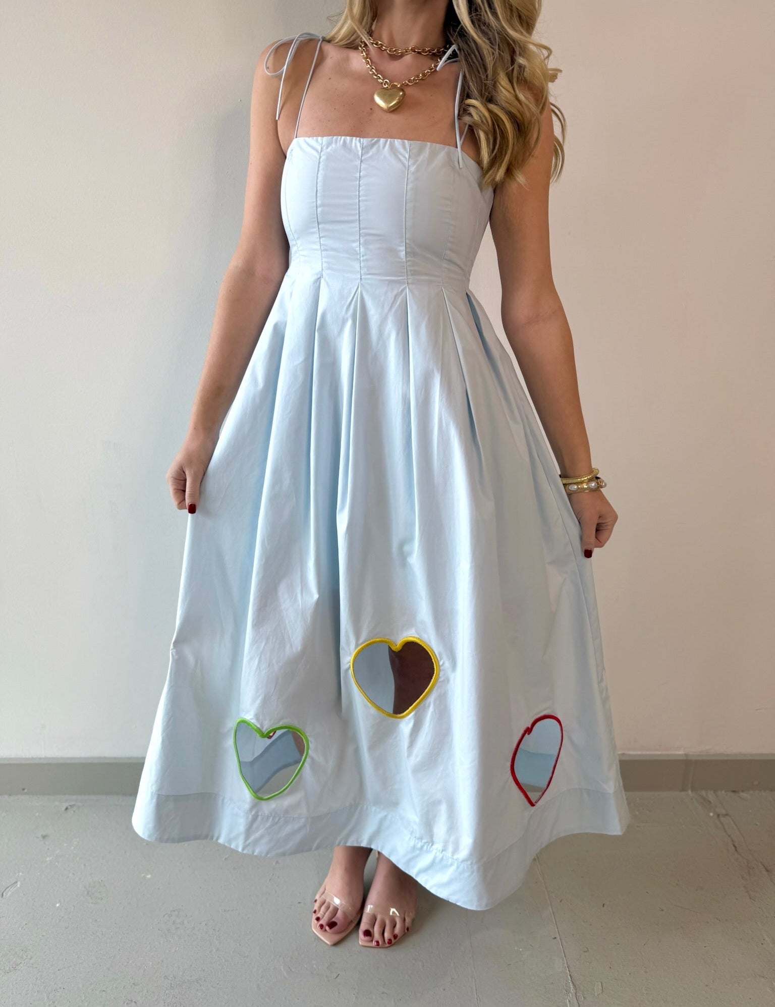 Valentines Embroidered Heart Dress
