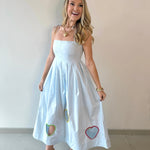 Valentines Embroidered Heart Dress