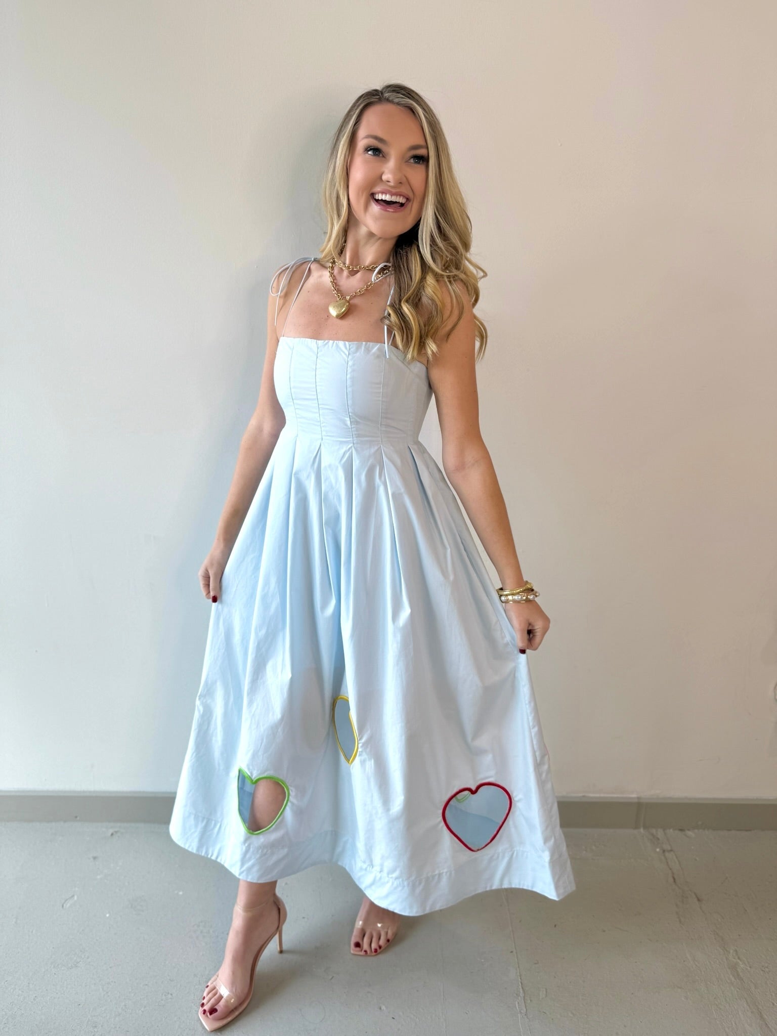 Valentines Embroidered Heart Dress