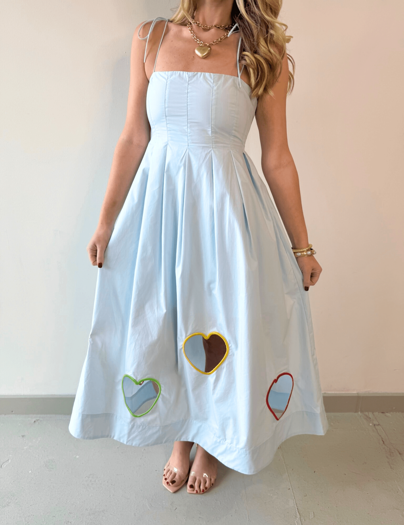 Valentines Embroidered Heart Dress