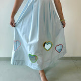 Valentines Embroidered Heart Dress