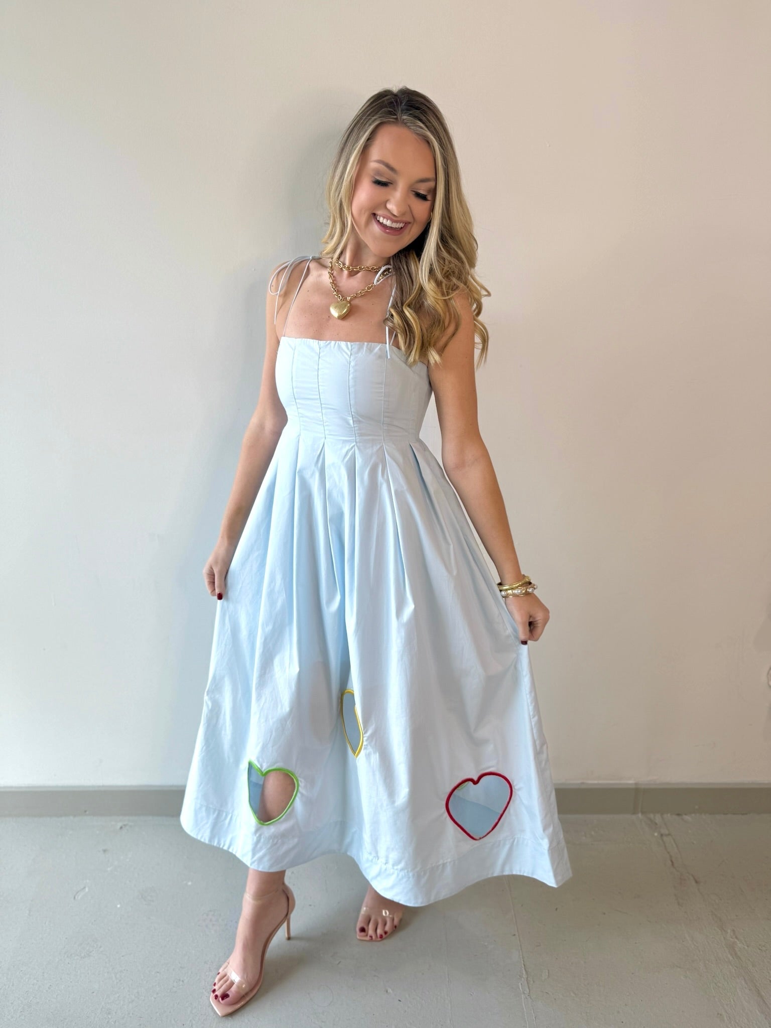 Valentines Embroidered Heart Dress