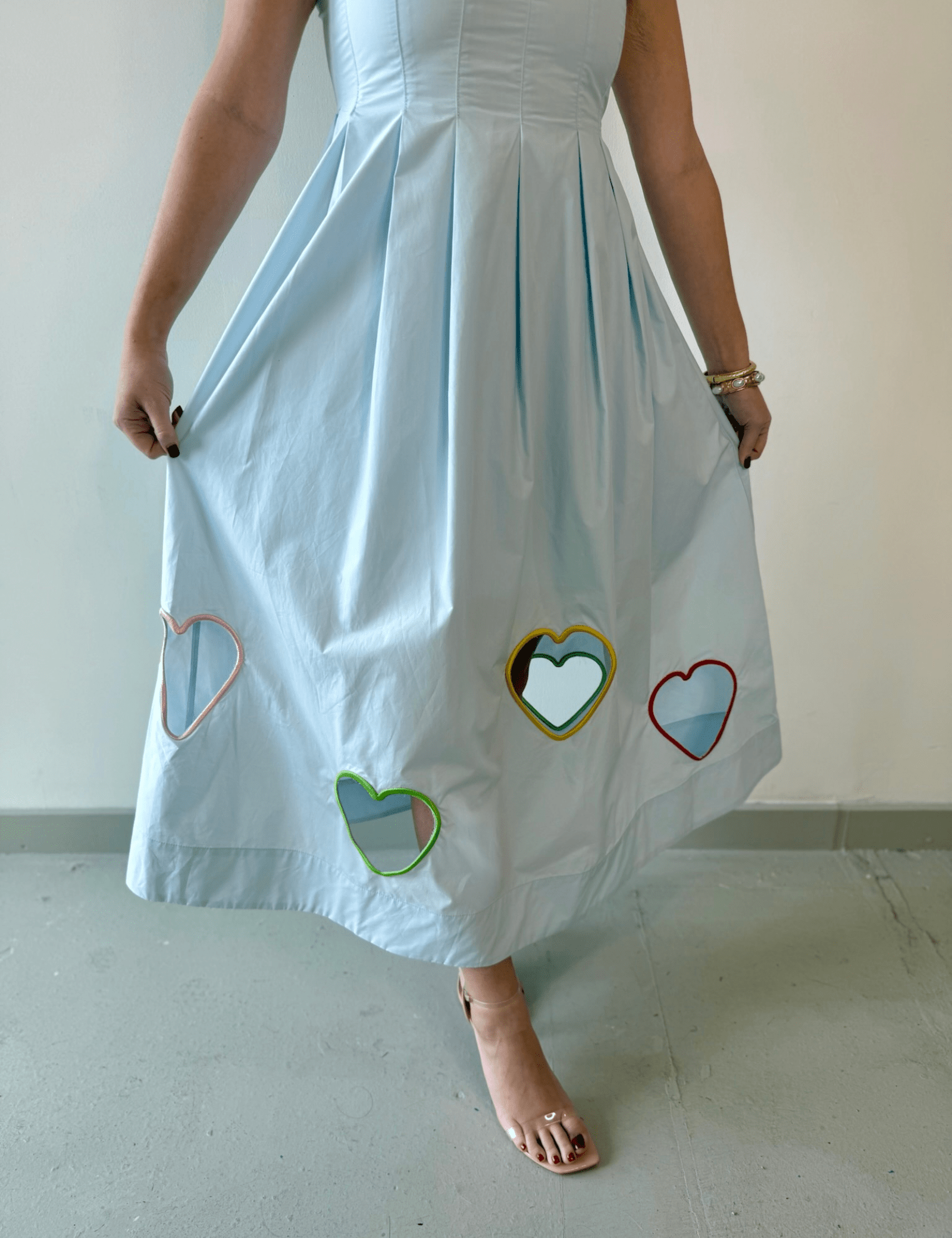 Valentines Embroidered Heart Dress