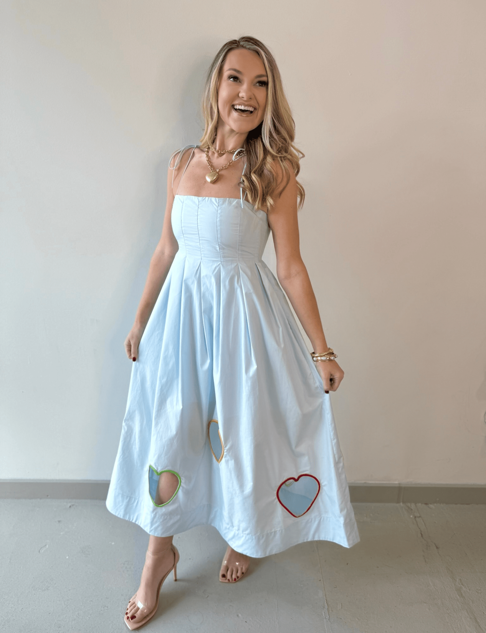 Valentines Embroidered Heart Dress