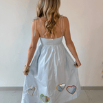 Valentines Embroidered Heart Dress