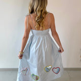 Valentines Embroidered Heart Dress