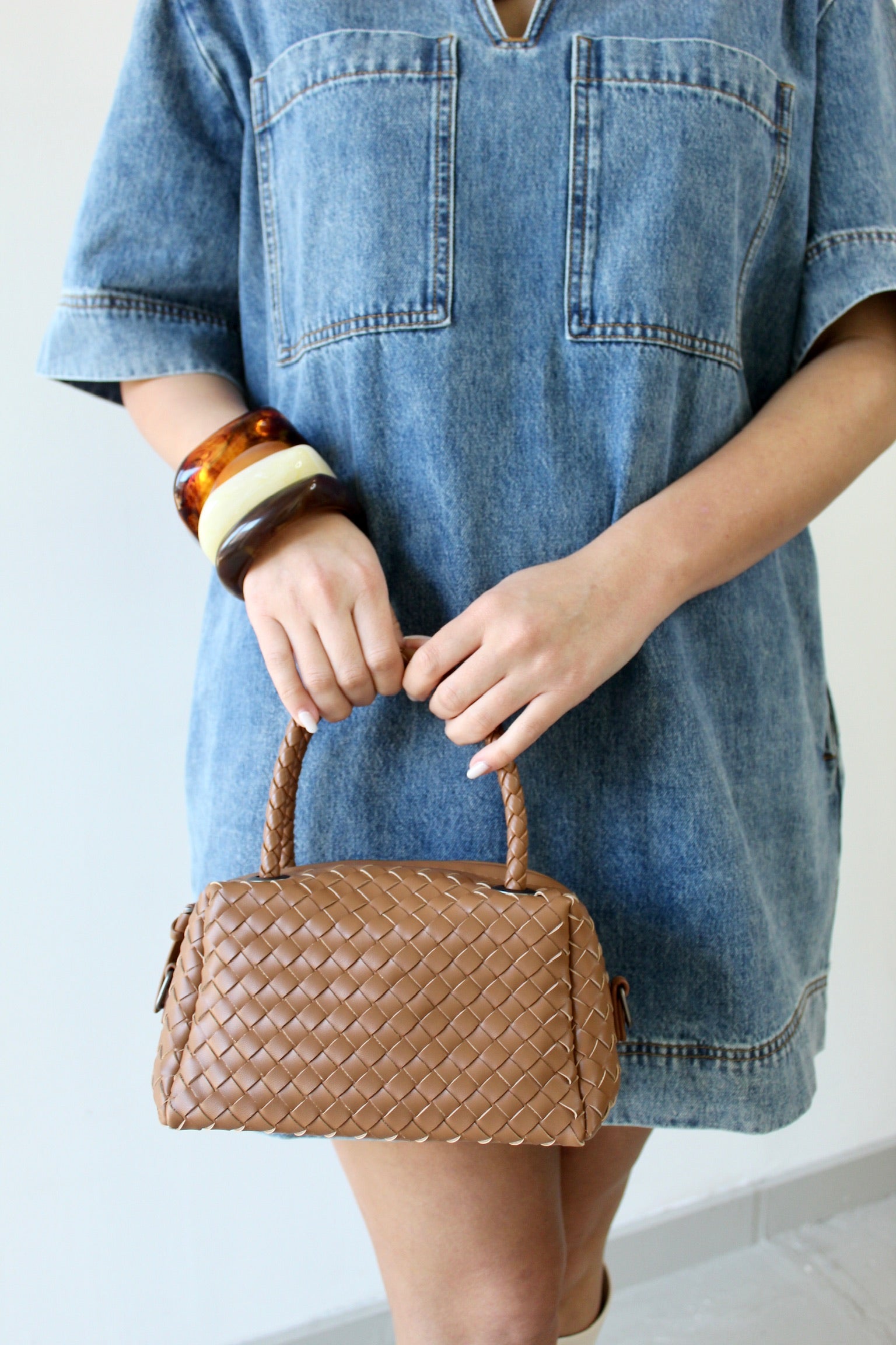 Vanessa V - neck Denim Tunic Dress