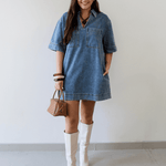 Vanessa V - neck Denim Tunic Dress