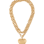 Vintage Puffy Heart Necklace