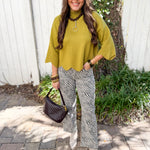 Vintage Straight Zebra Print Denim