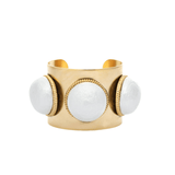 Violet Pearl Stud Cuff - 22K Gold