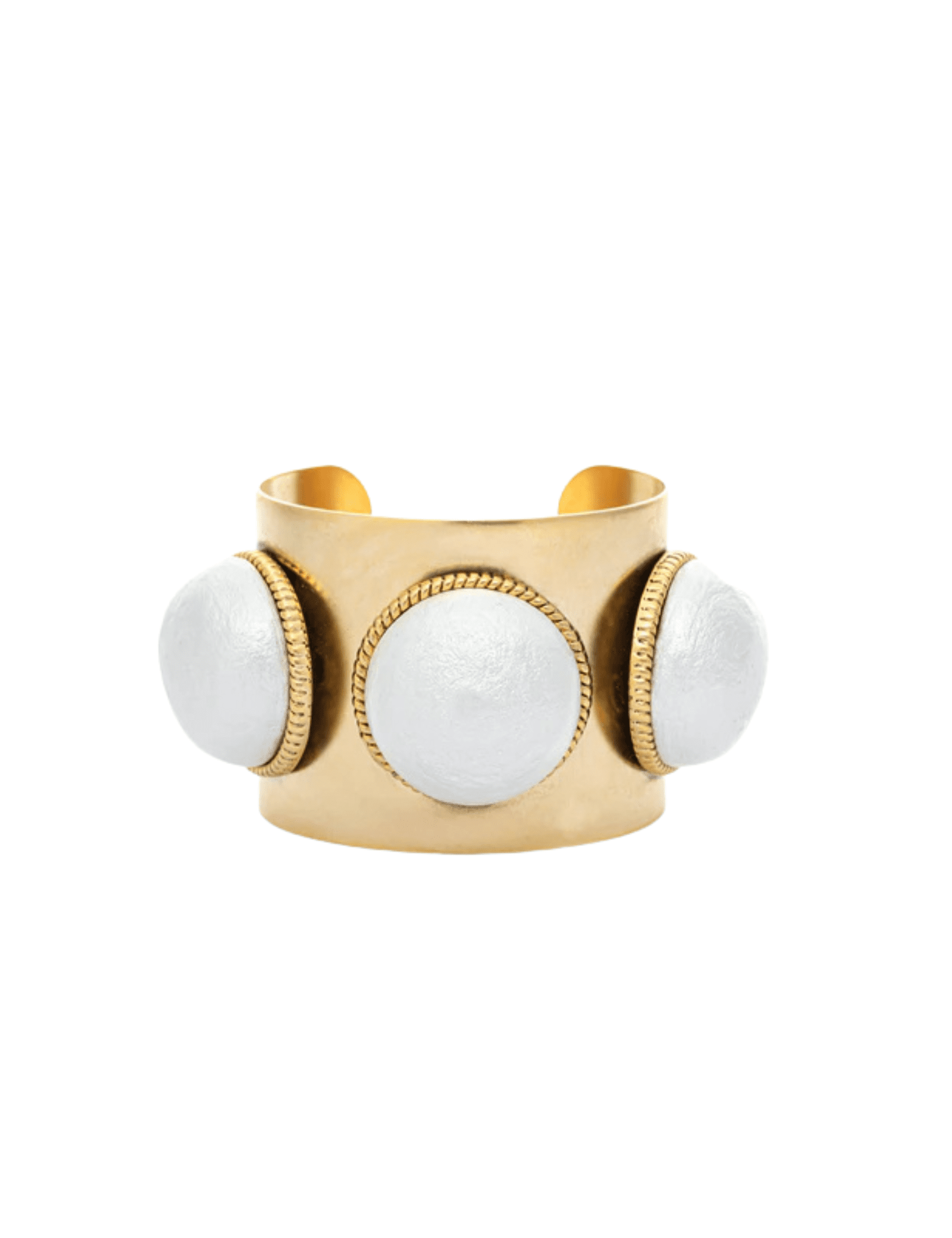 Violet Pearl Stud Cuff - 22K Gold