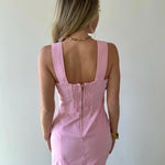 Washed Cotton Twill Mini Dress - Strawberry Milk