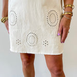 Washed Denim Embroidered Dress