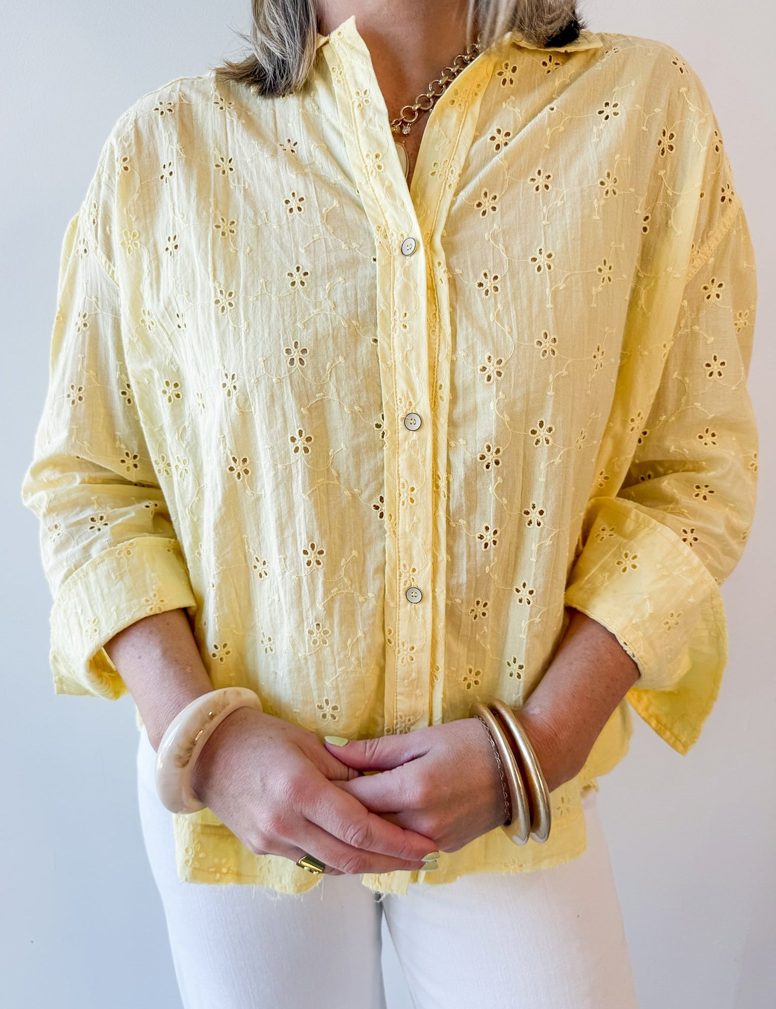 Washed Eyelet Shirt
