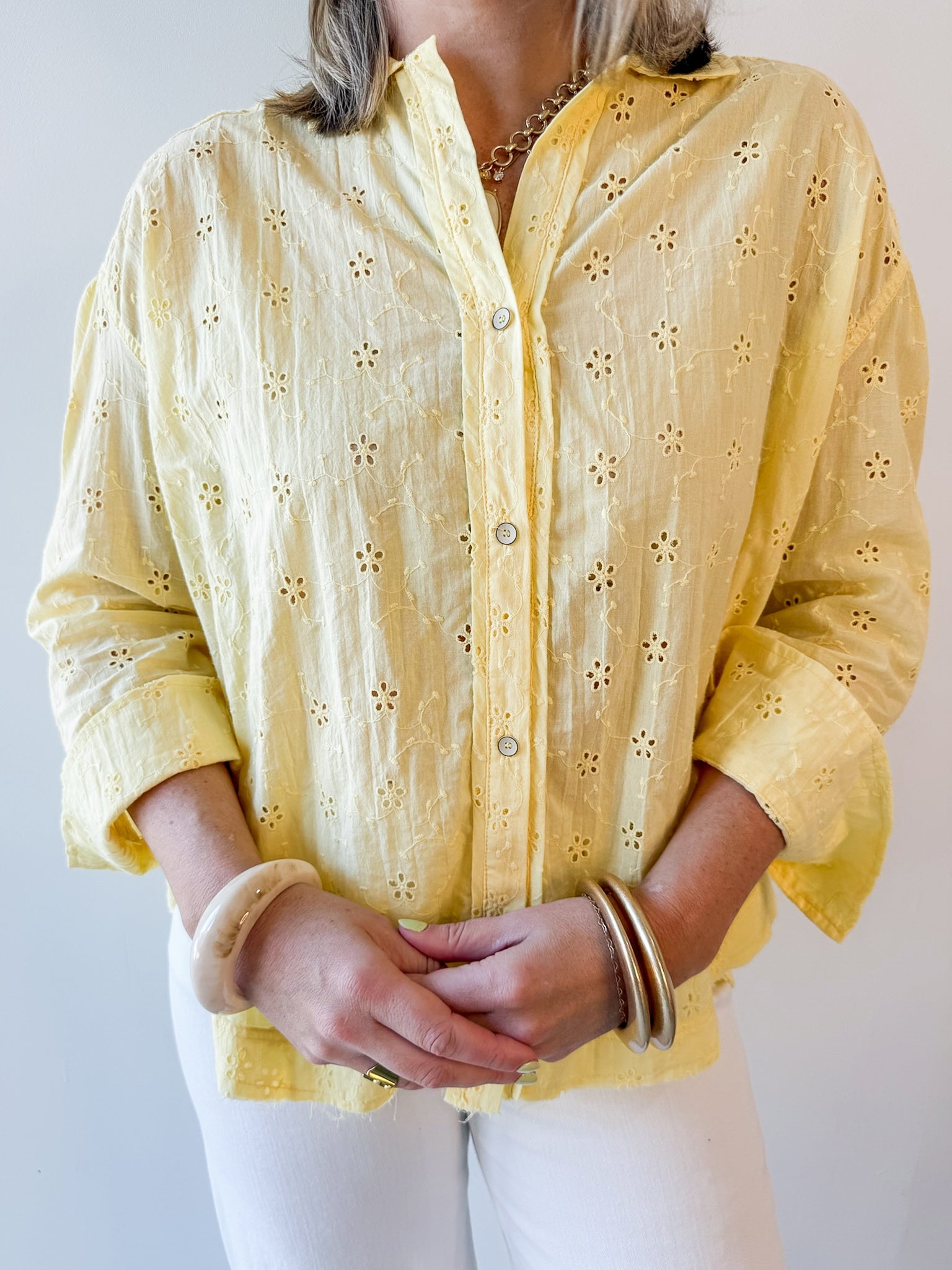 Washed Eyelet Shirt