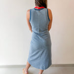 Washed Stripe Tank Knit Midi Dress