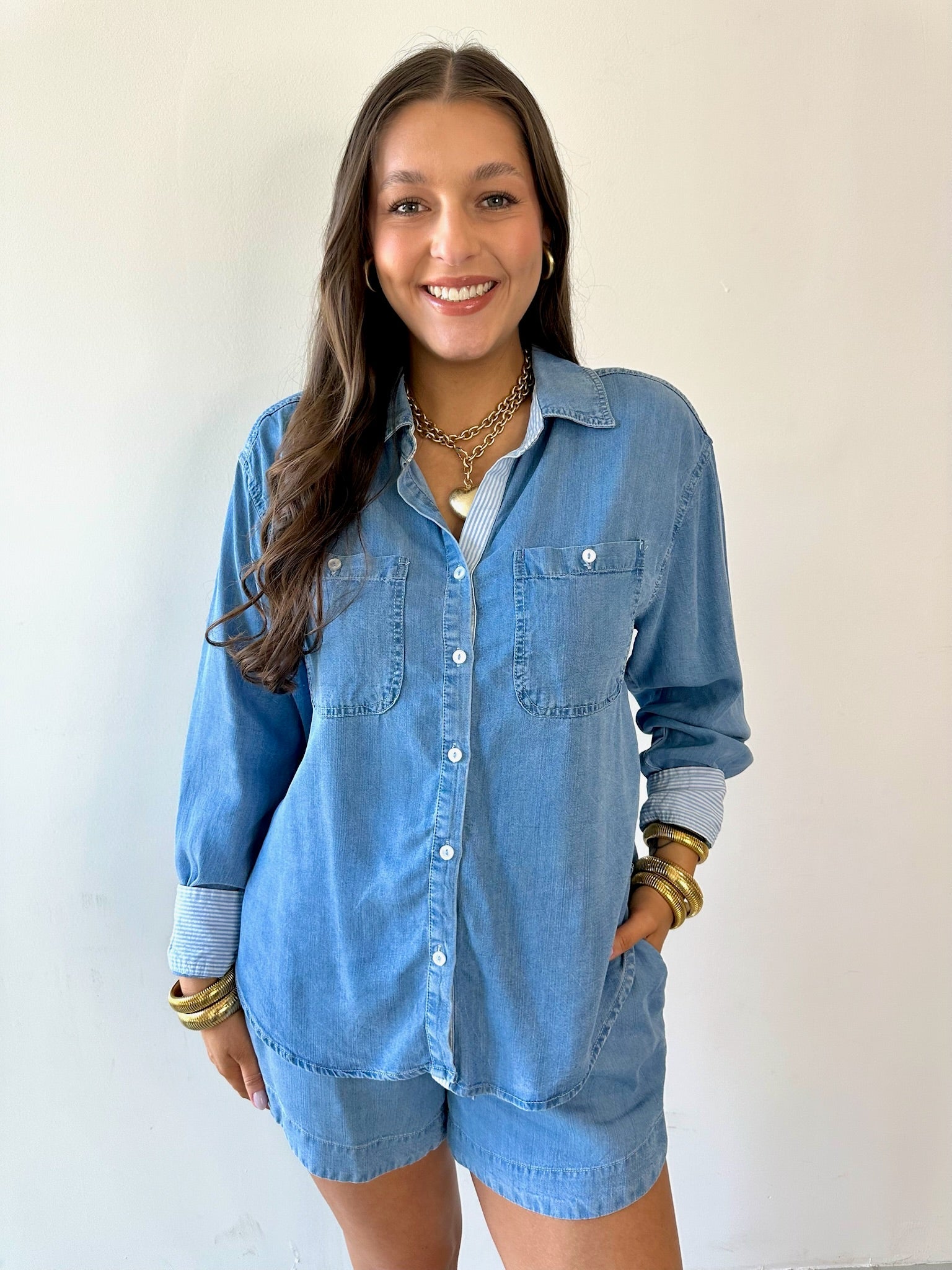 Washed Tencel Shirt - Chambray