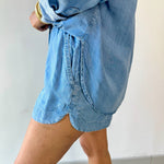 Washed Tencel Shorts - Chambray