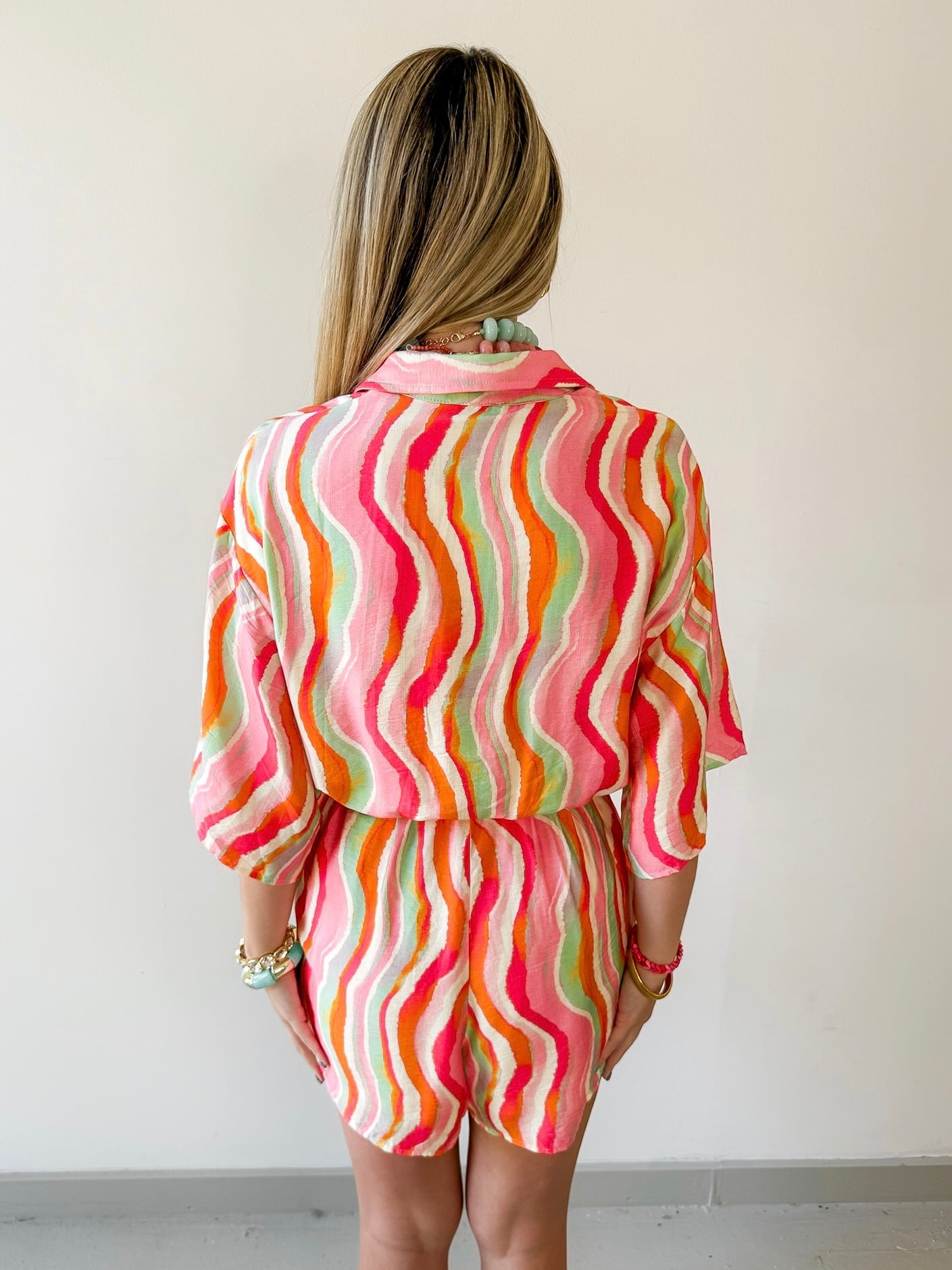 Wavy Stripe Romper