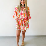 Wavy Stripe Romper