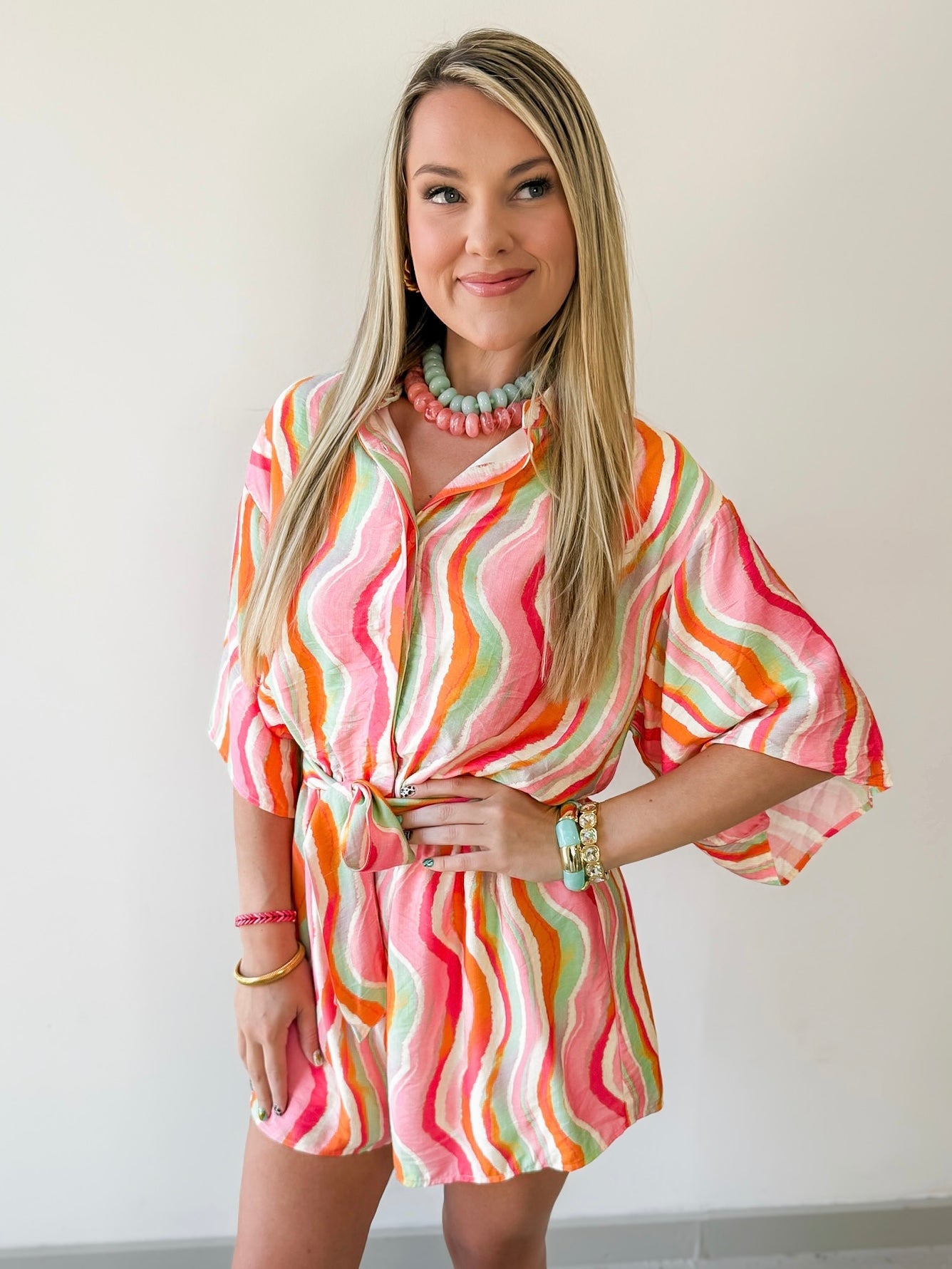 Wavy Stripe Romper
