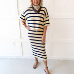 Weekend Cannes Stripe Set - Natural/Navy