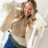 Western Fringe Jacket - Bone