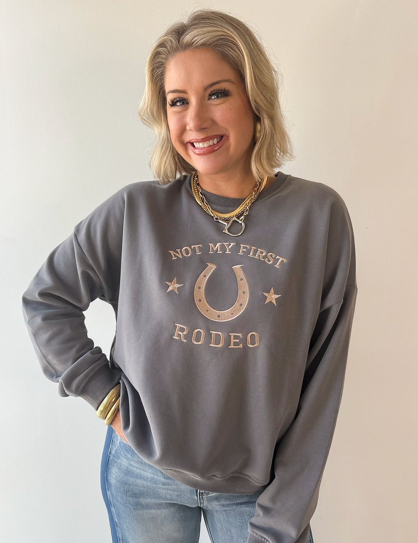 Western Not My First Rodeo Sweater
