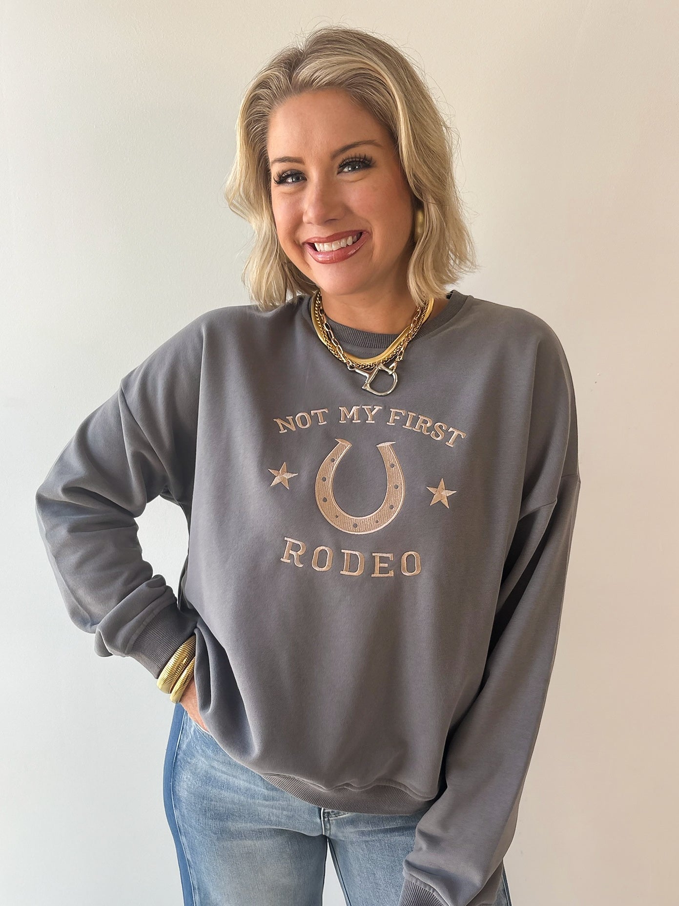 Western Not My First Rodeo Sweater