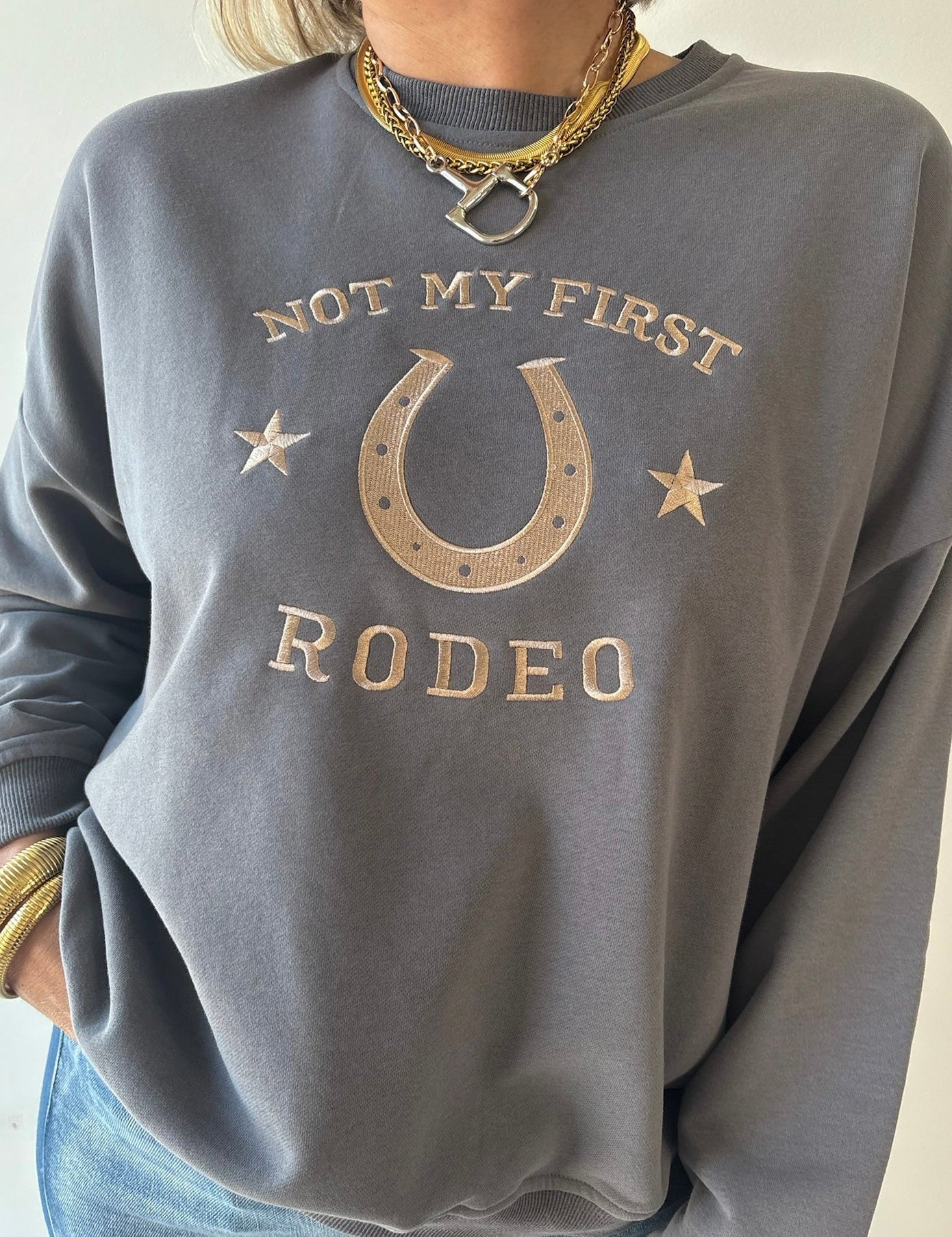 Western Not My First Rodeo Sweater
