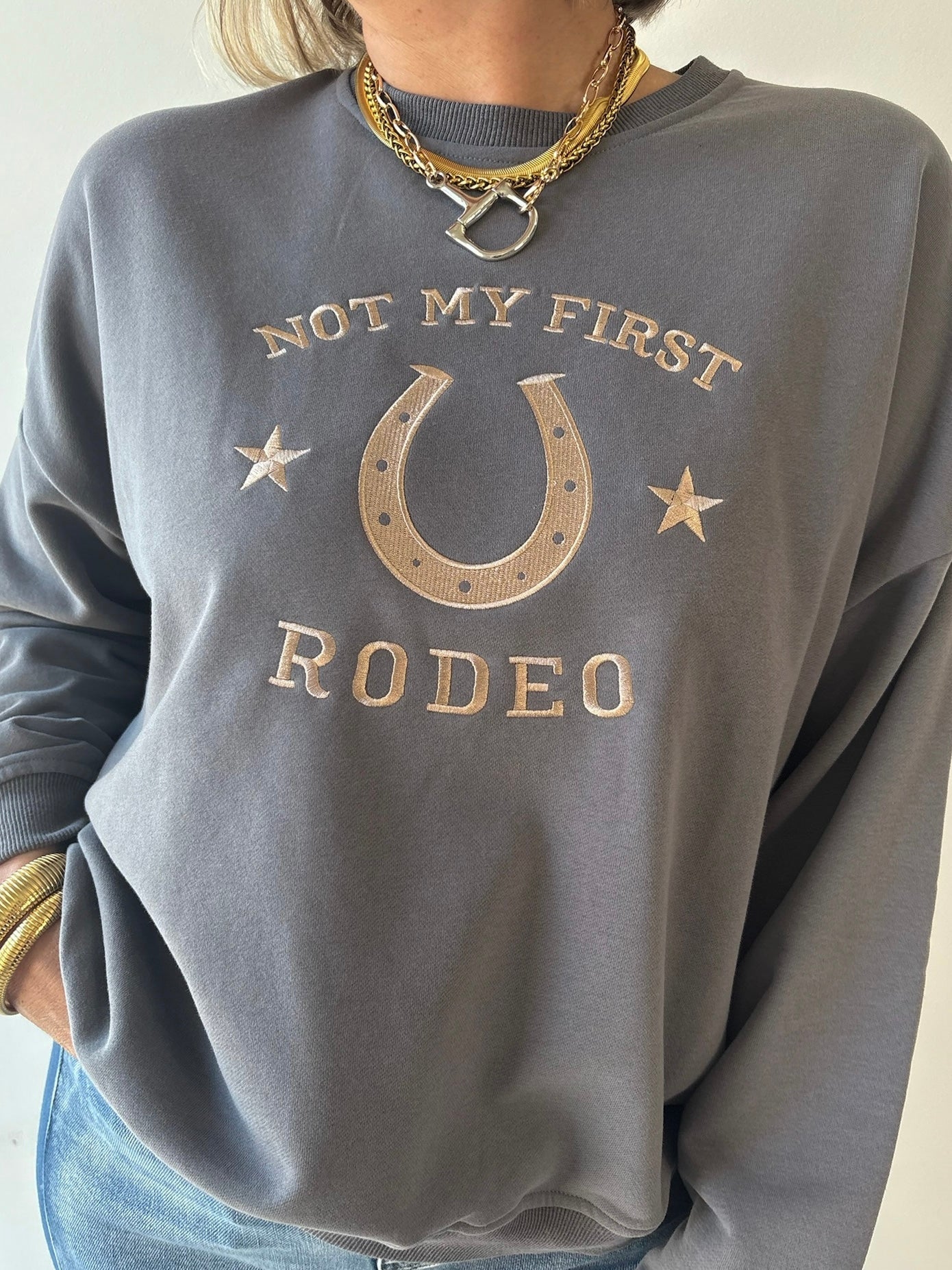 Western Not My First Rodeo Sweater