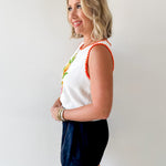 Whip Stitch Citrus Fruit Top