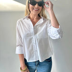 White Button Down Top