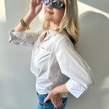 White Button Down Top