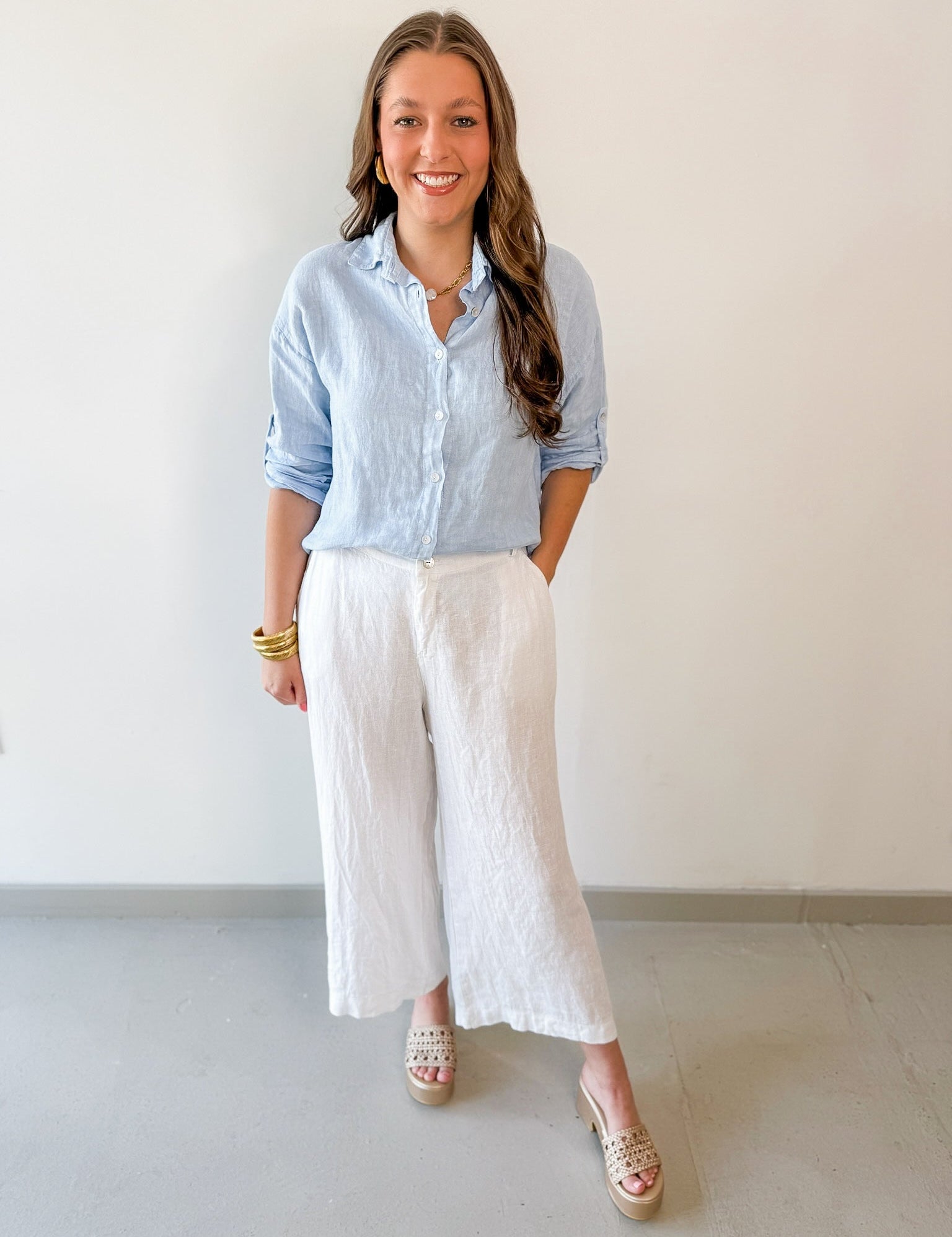 Wide Leg Gaucho Pants