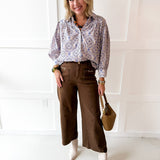 Wide Leg Pants - Brown