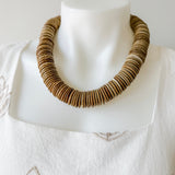 Wood Disc Bead Necklace