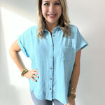 Woven Airflow Button Down Shirt