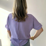 Woven Airflow Collared V - Neck Top