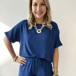 Woven Airflow Top & Shorts Set