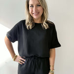 Woven Airflow Top & Shorts Set